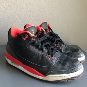 Nike Air Jordan 3 Black Infrared Sneakers